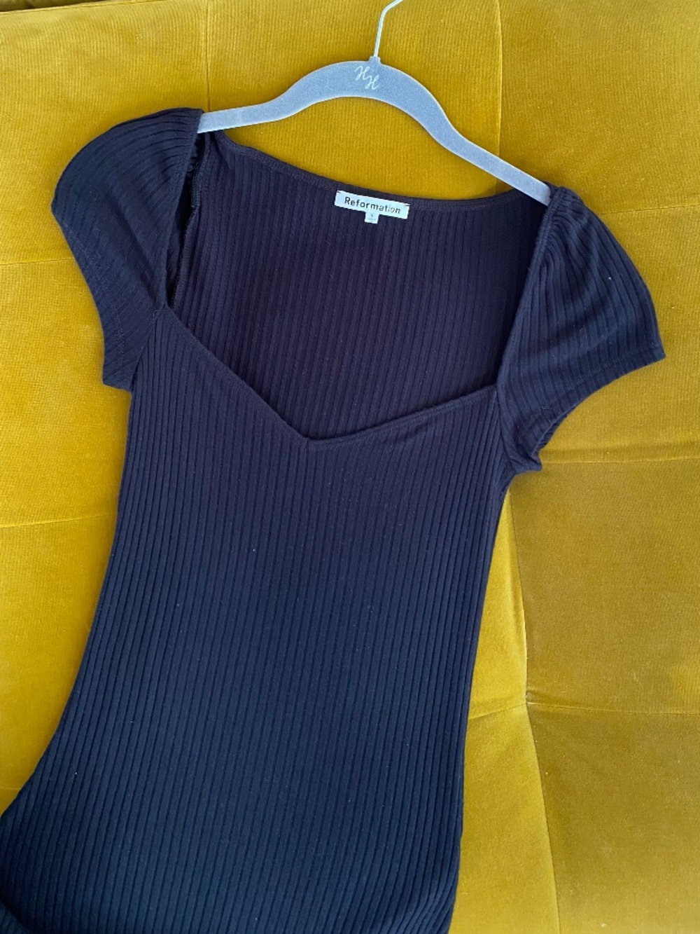 Reformation Ribbed Knit Mini Dress - Small